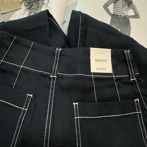 New - Anthropologie Mauve Flare Wide Leg Jeans - Picture 4 of 4